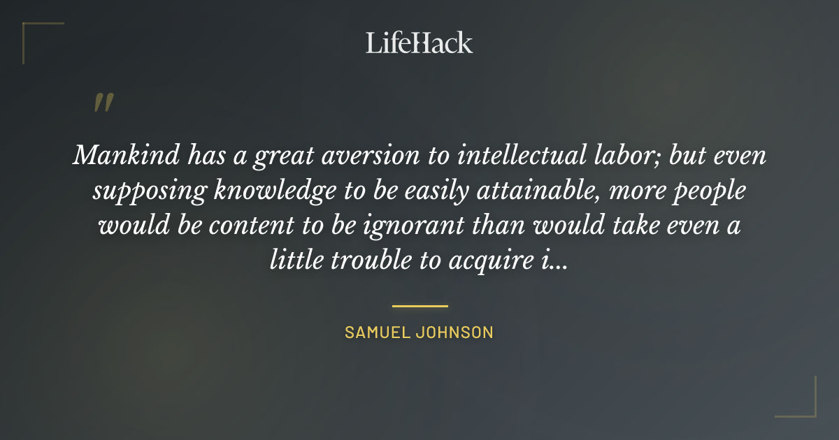 Quote by Samuel Johnson