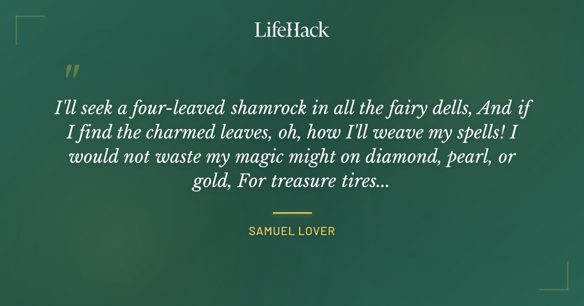 Quote by Samuel Lover