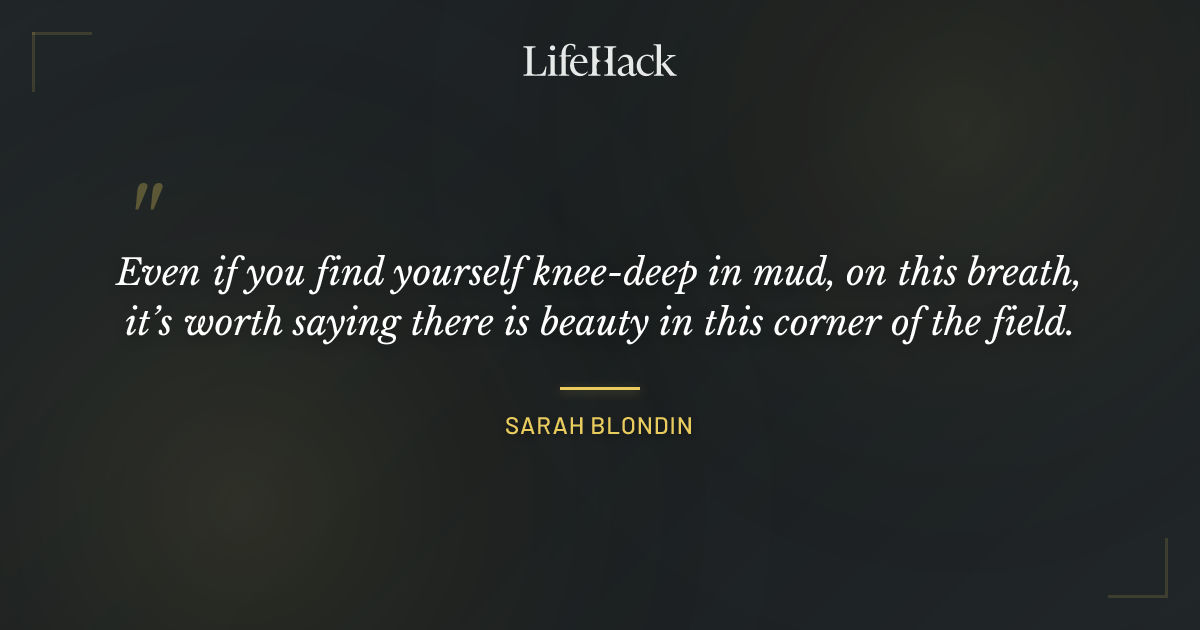 Quote by Sarah Blondin