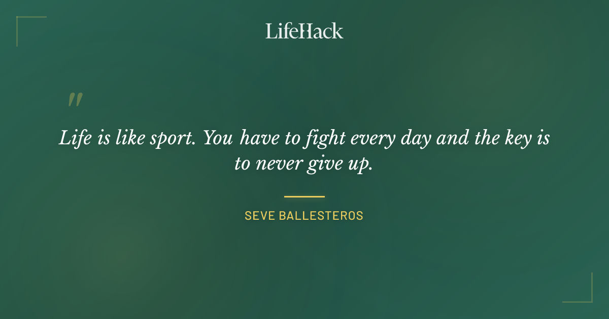 Quote by Seve Ballesteros