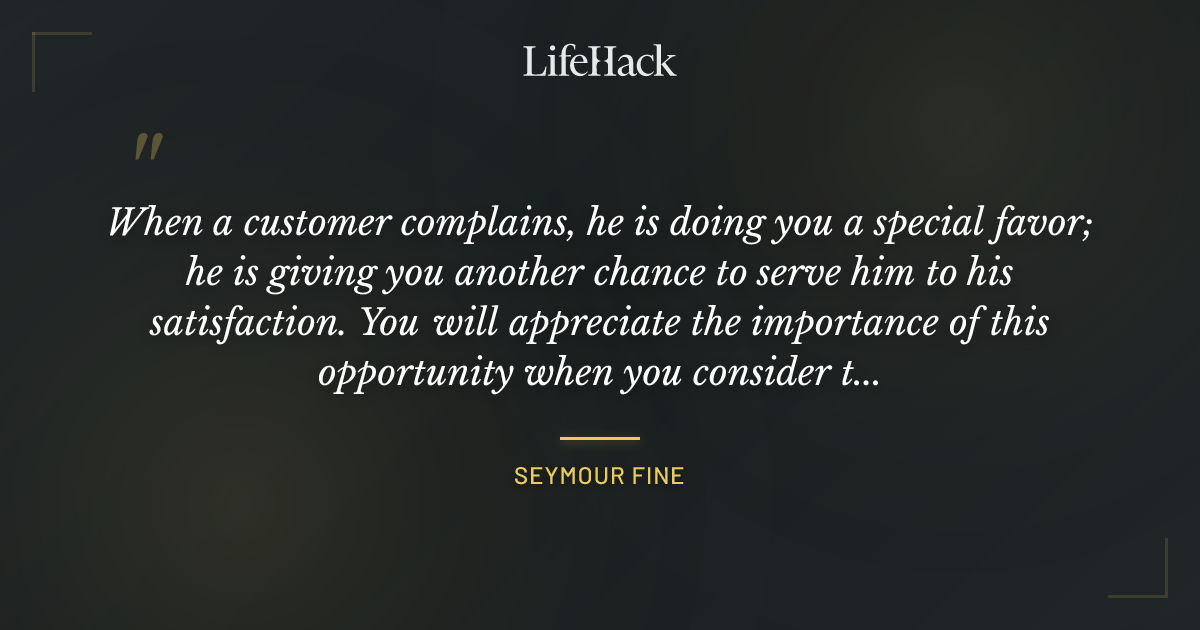 Quote by Seymour Fine