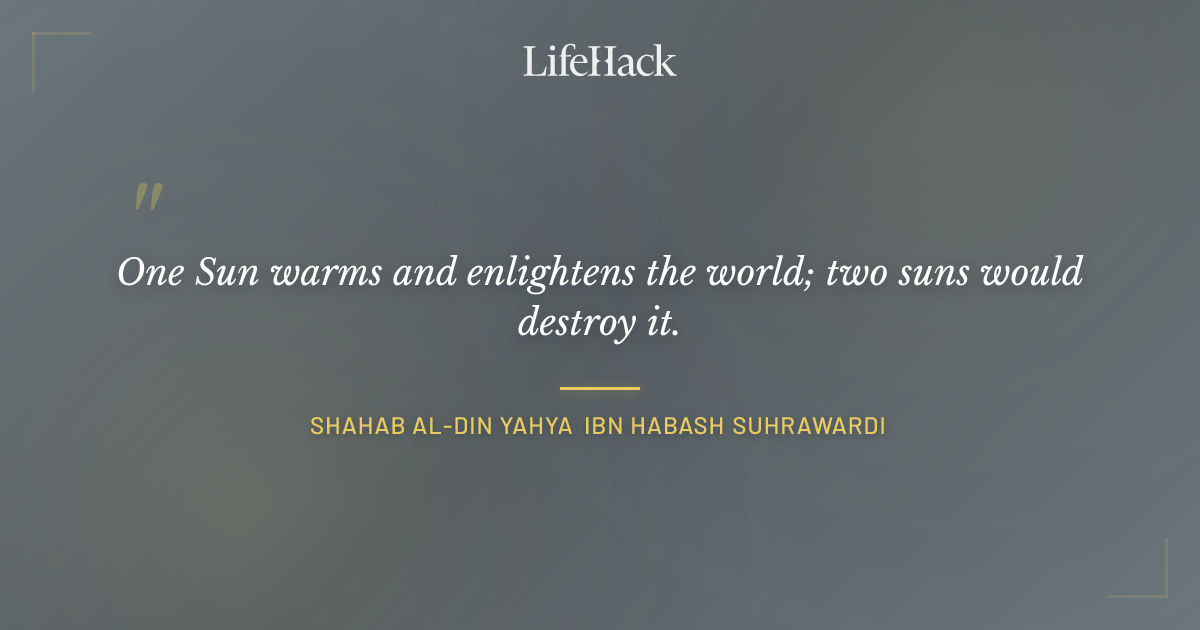 Quote by Shahab al-Din Yahya ibn Habash Suhrawardi