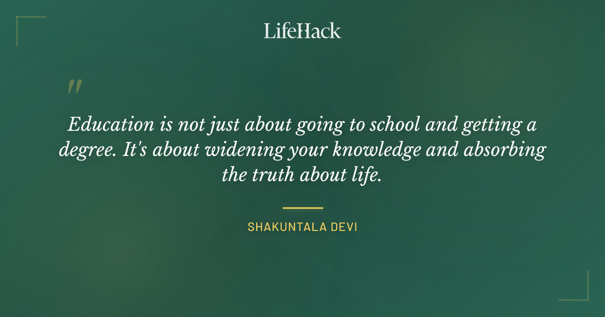 Quote by Shakuntala Devi