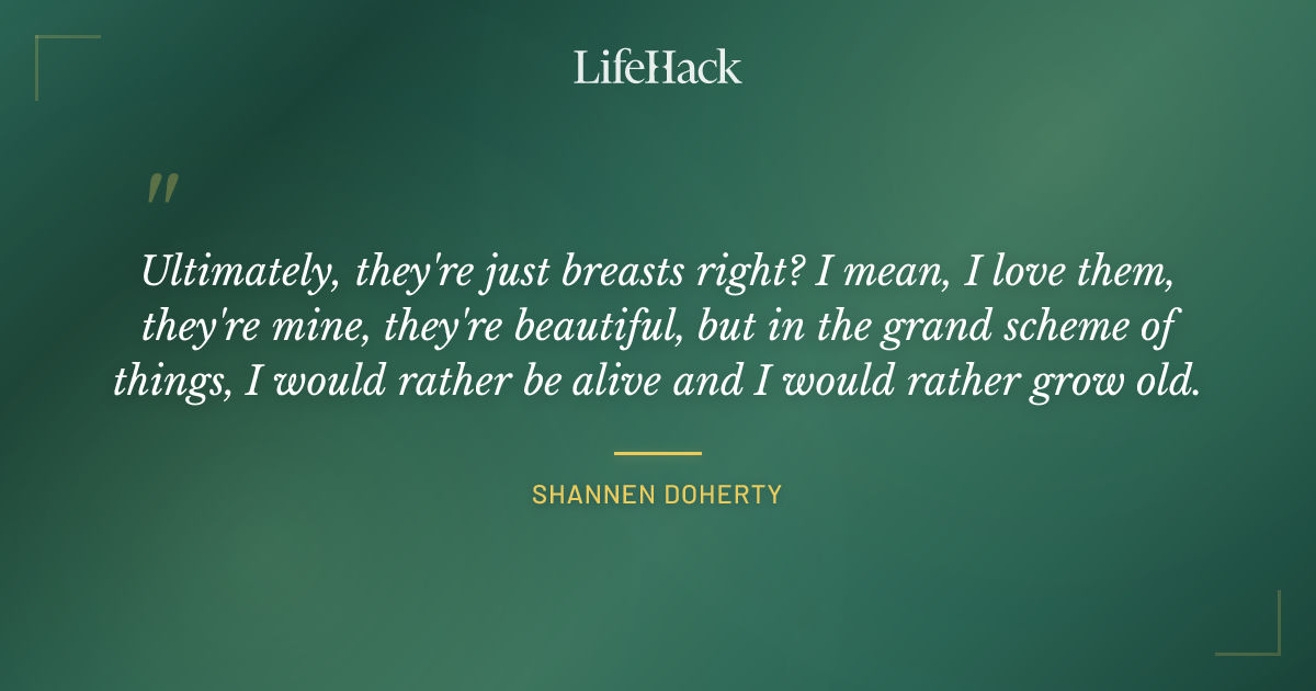 Quote by Shannen Doherty