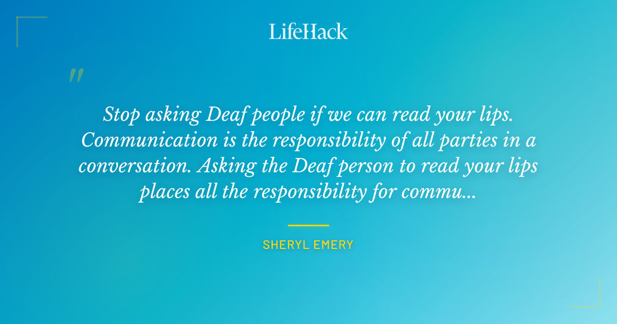 Quote by Sheryl Emery