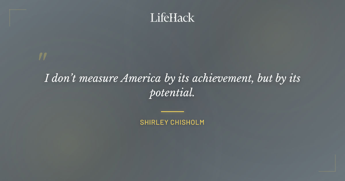 Quote by Shirley Chisholm