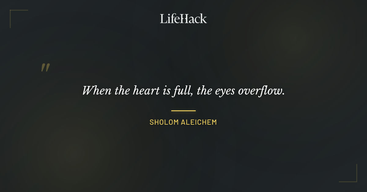 Quote by Sholom Aleichem