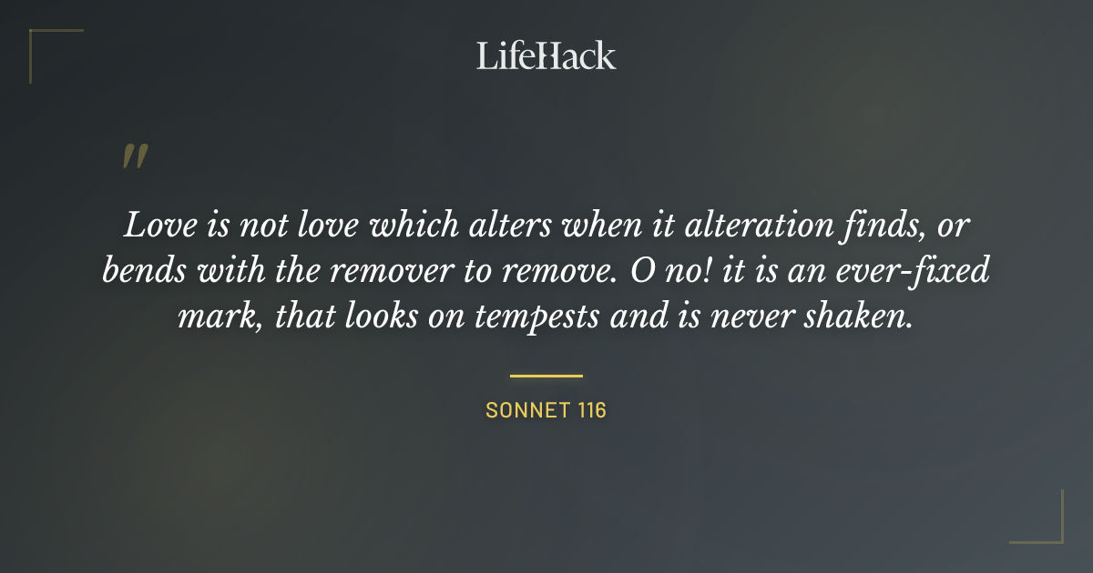 Quote by Sonnet 116