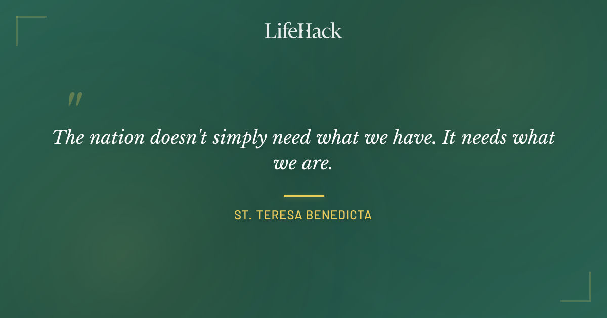 Quote by St. Teresa Benedicta