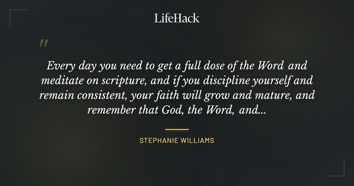Quote by Stephanie Williams