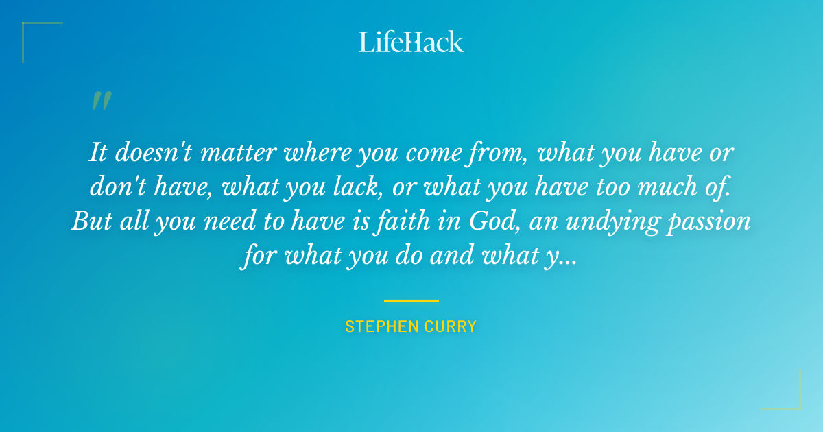Quote by Stephen Curry