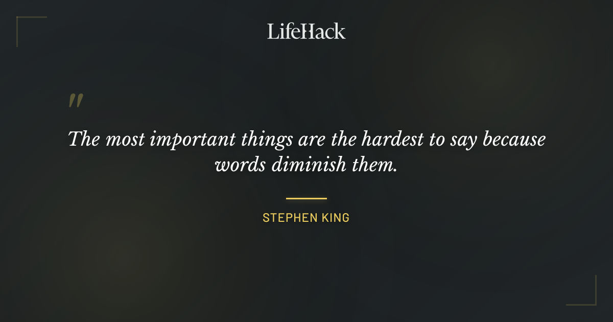 Quote by Stephen King