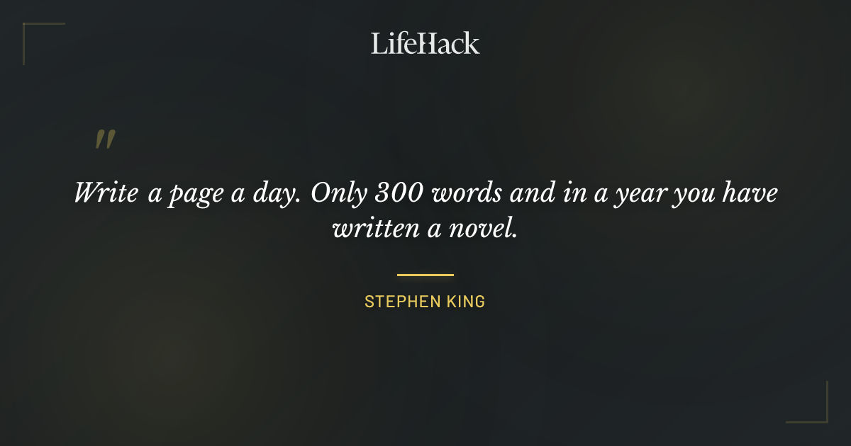 Quote by Stephen King