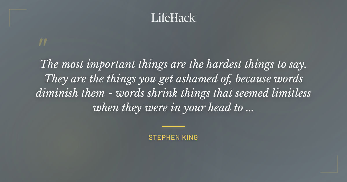 Quote by Stephen King