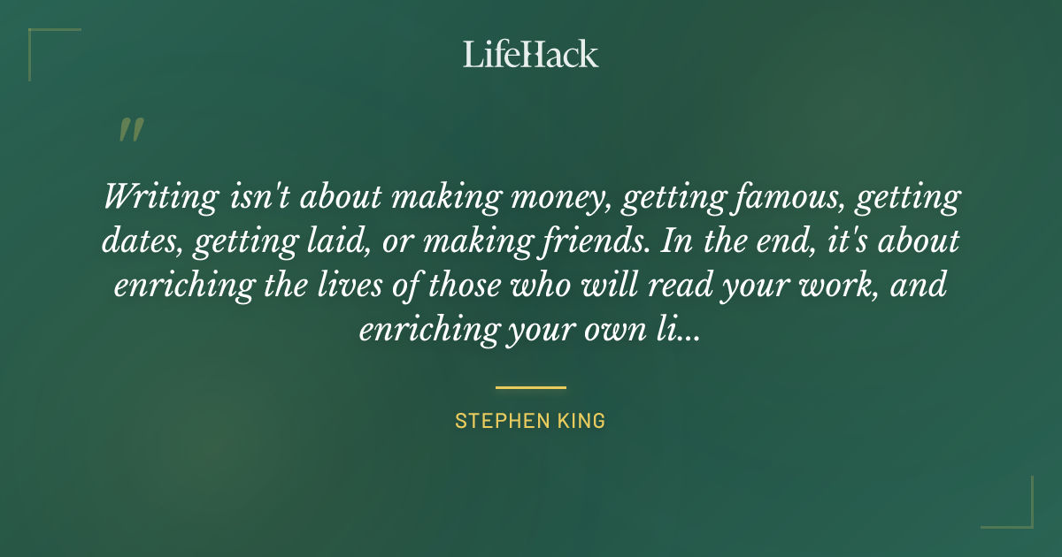 Quote by Stephen King