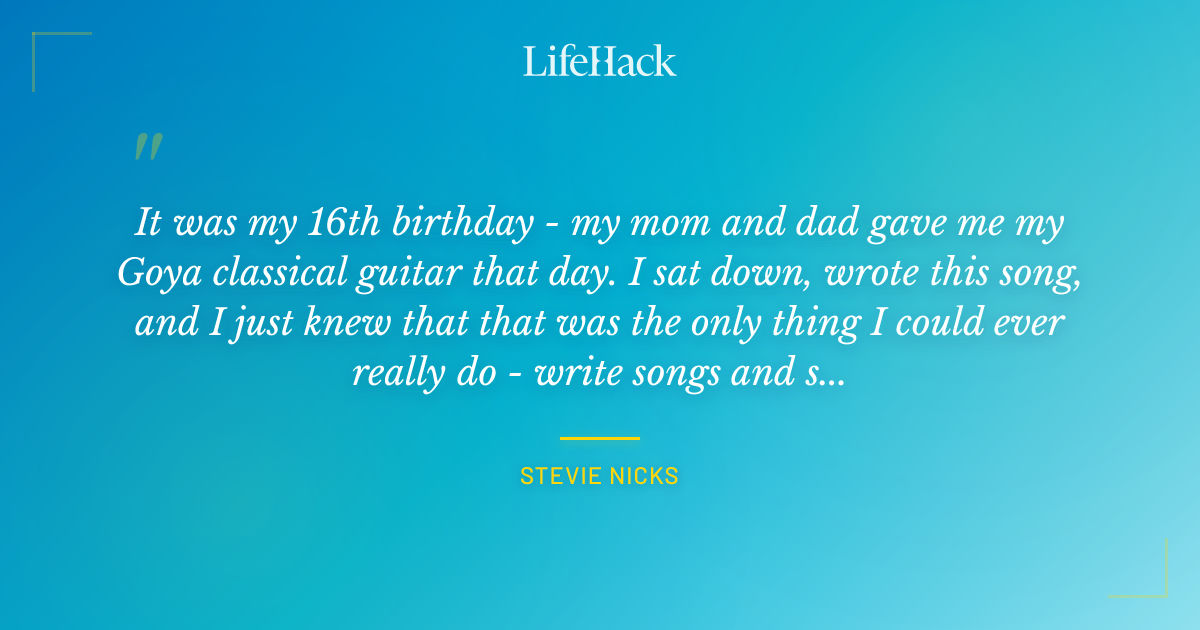Quote by Stevie Nicks