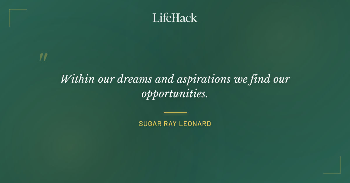 Quote by Sugar Ray Leonard