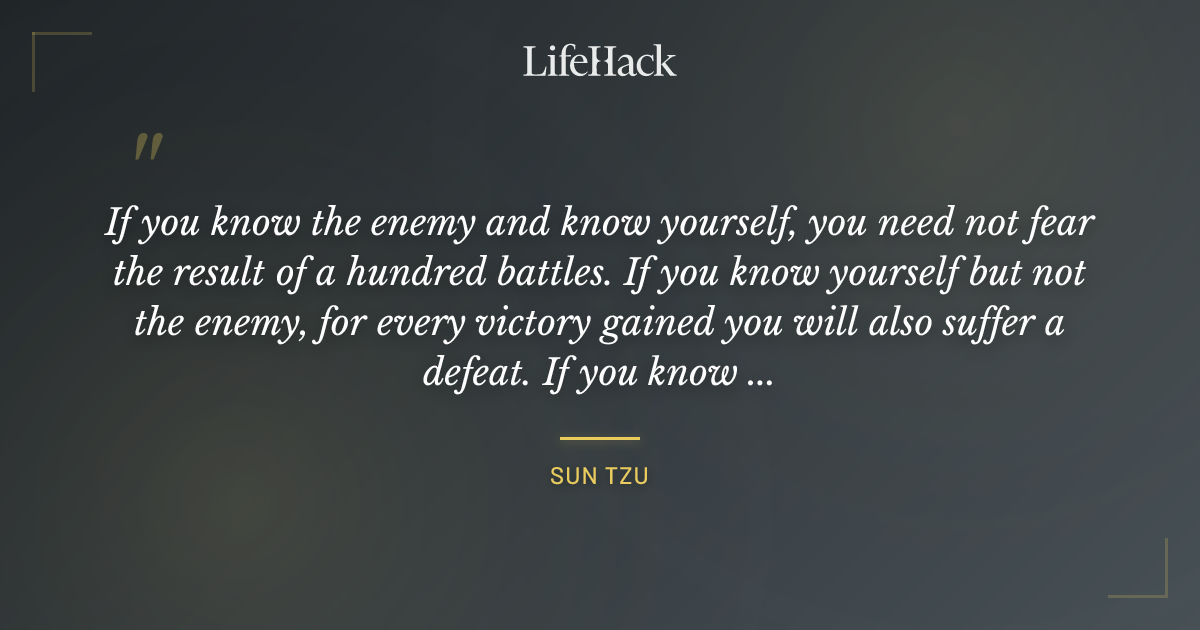 Quote by Sun Tzu