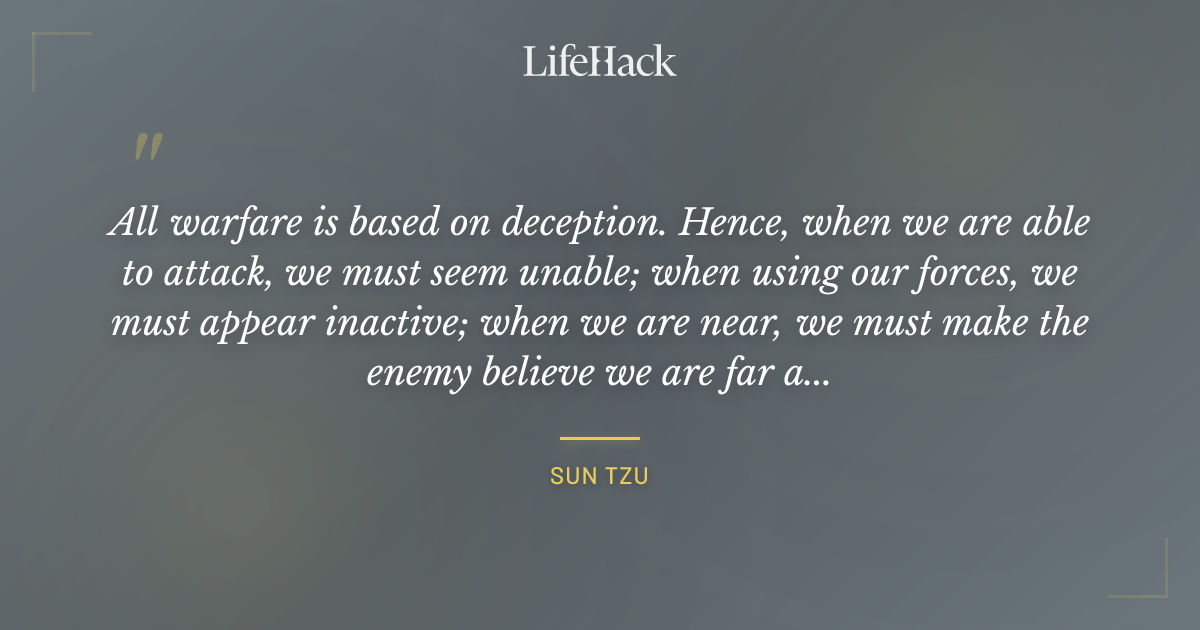 Quote by Sun Tzu