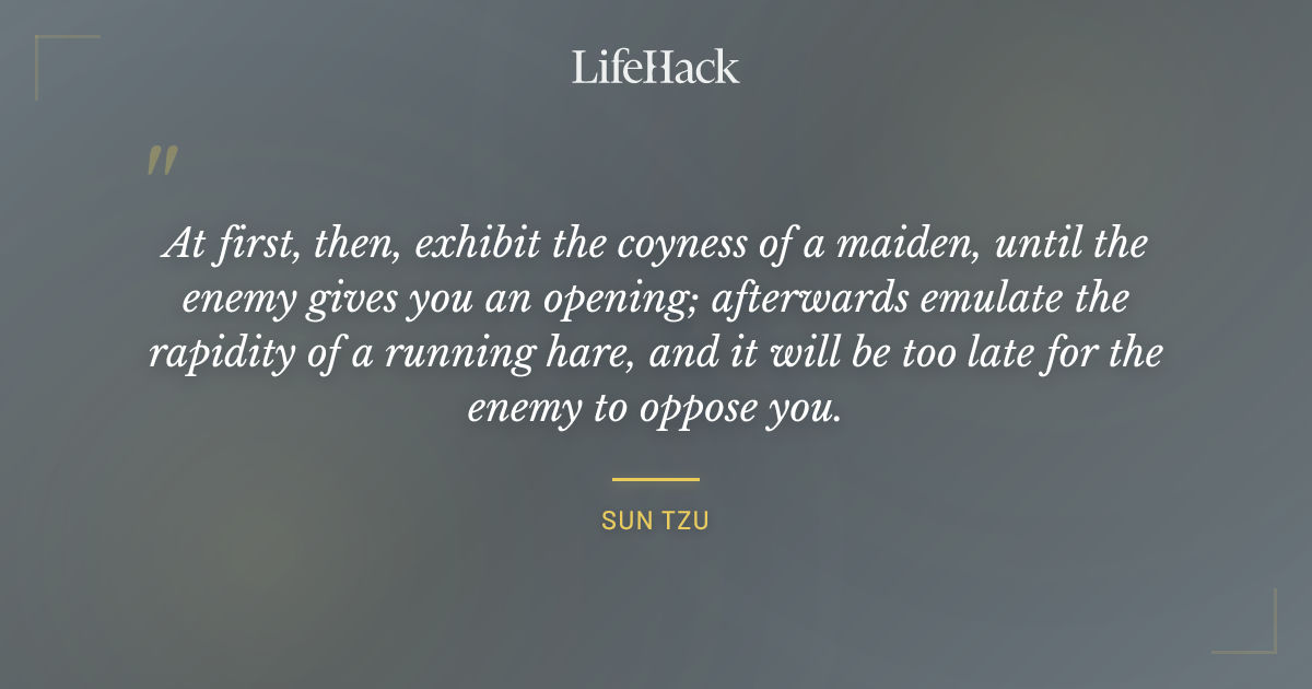 Quote by Sun Tzu