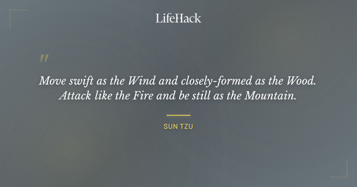 Quote by Sun Tzu