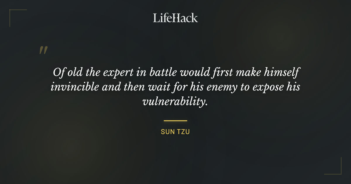 Quote by Sun Tzu