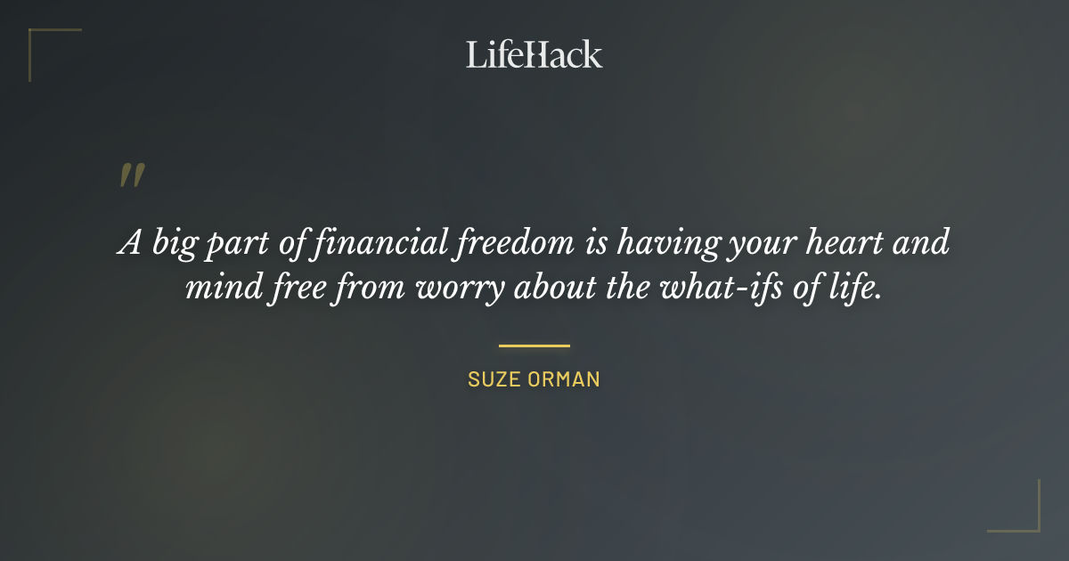 Quote by Suze Orman