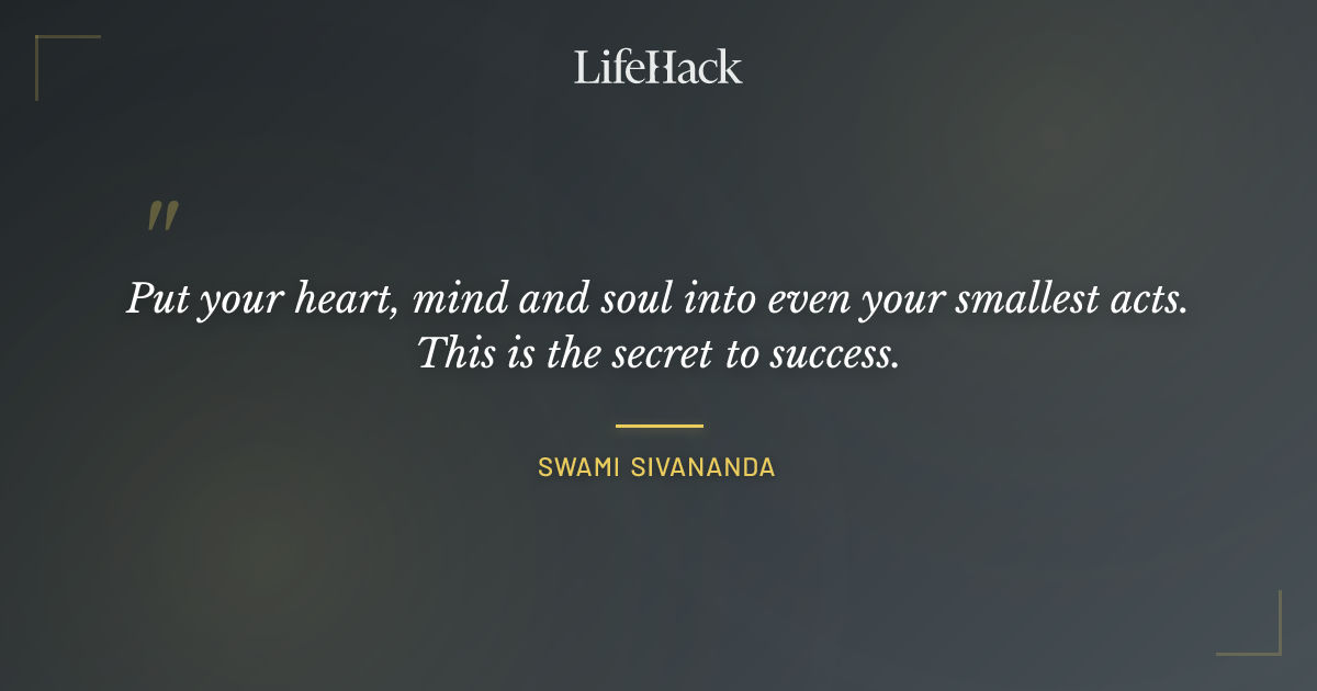 Quote by Swami Sivananda
