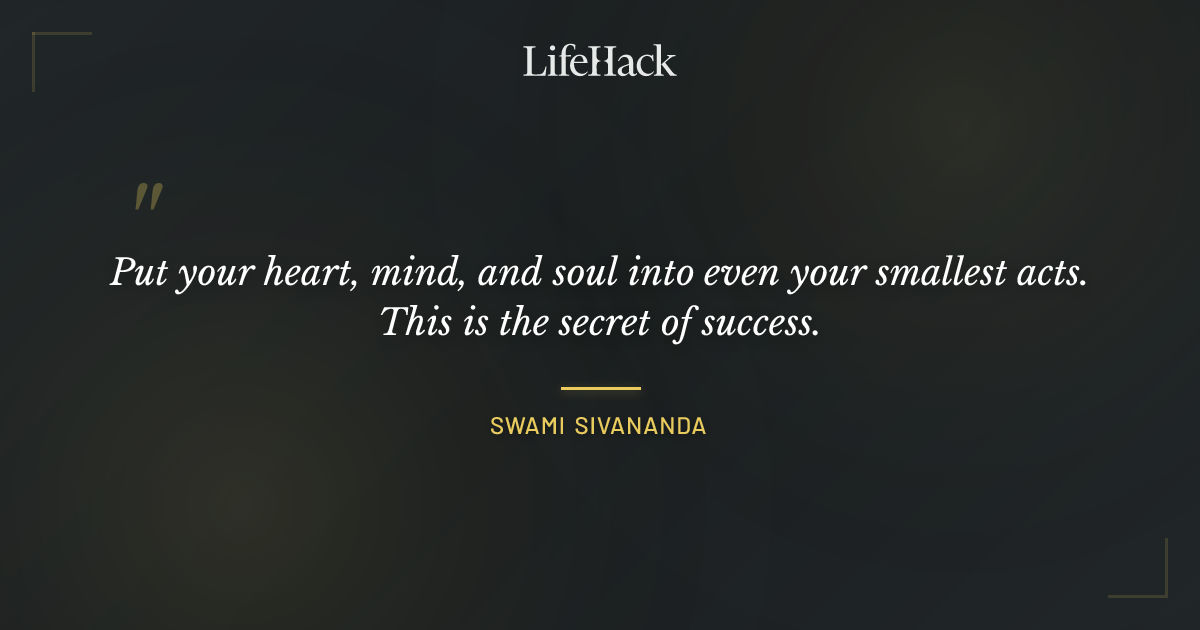 Quote by Swami Sivananda