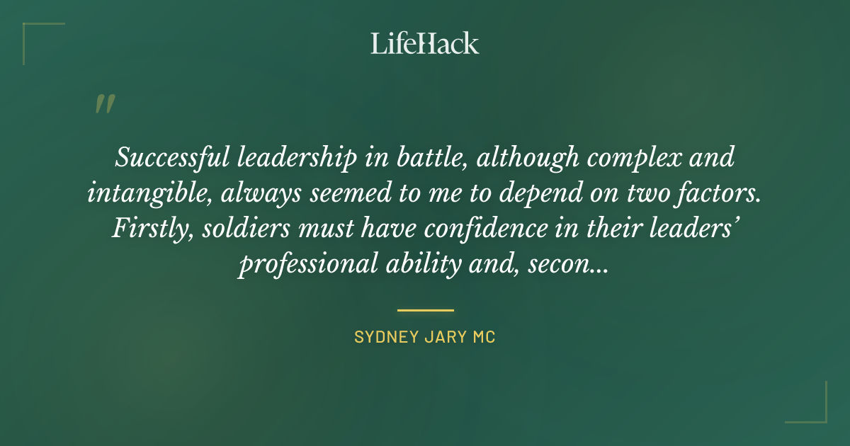 Quote by Sydney Jary MC