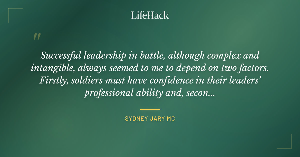 Quote by Sydney Jary MC