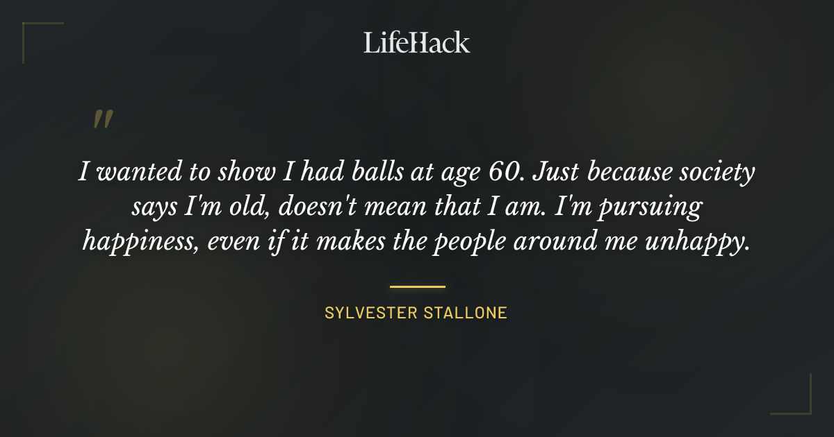 Quote by Sylvester Stallone