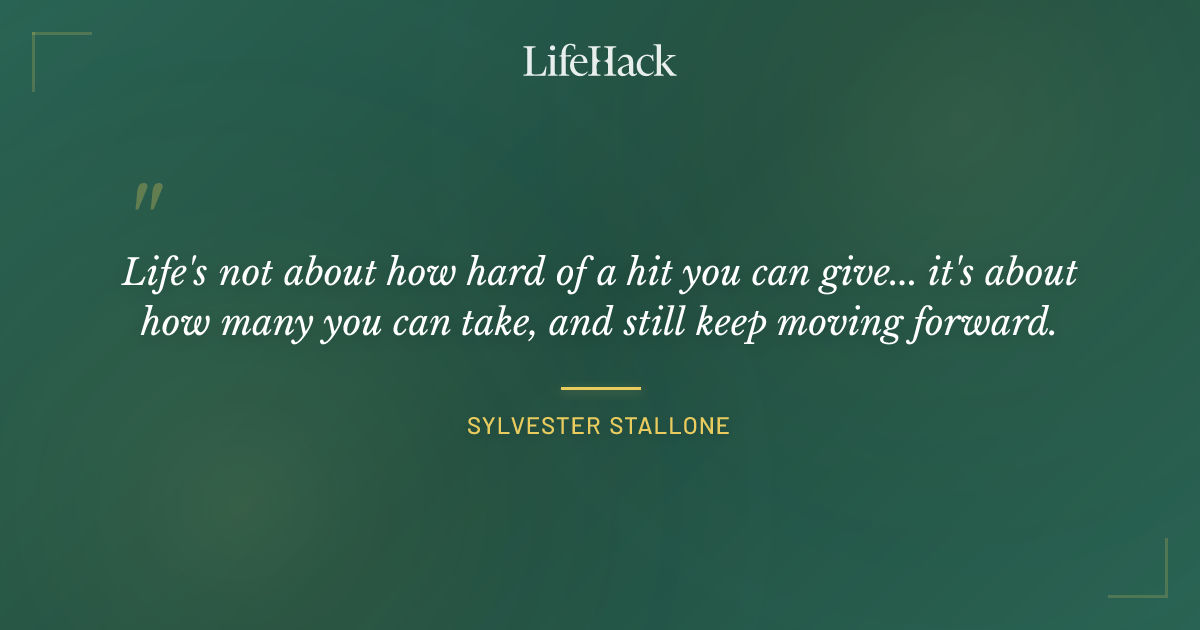 Quote by Sylvester Stallone