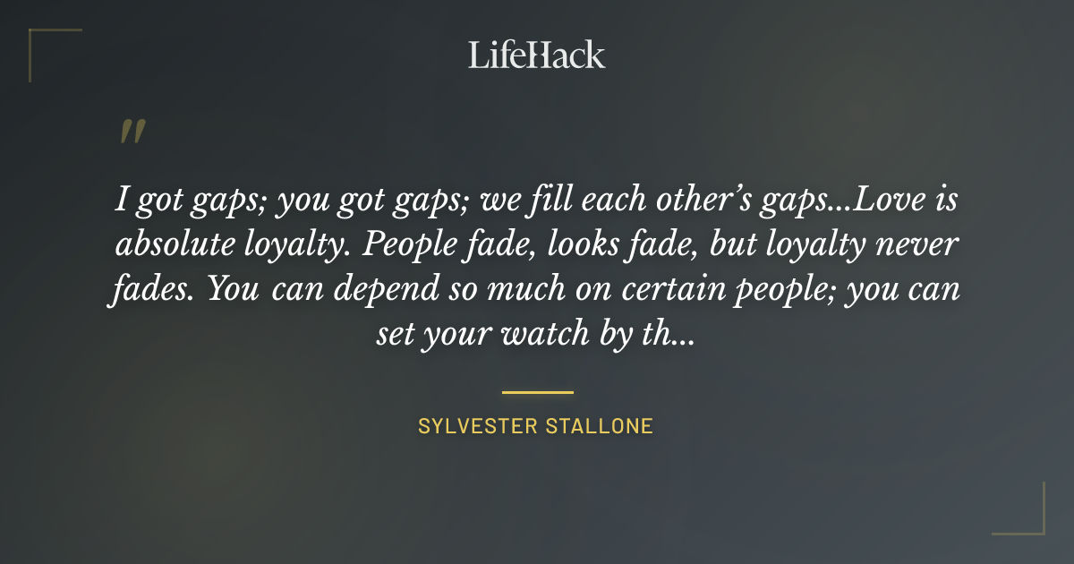 Quote by Sylvester Stallone