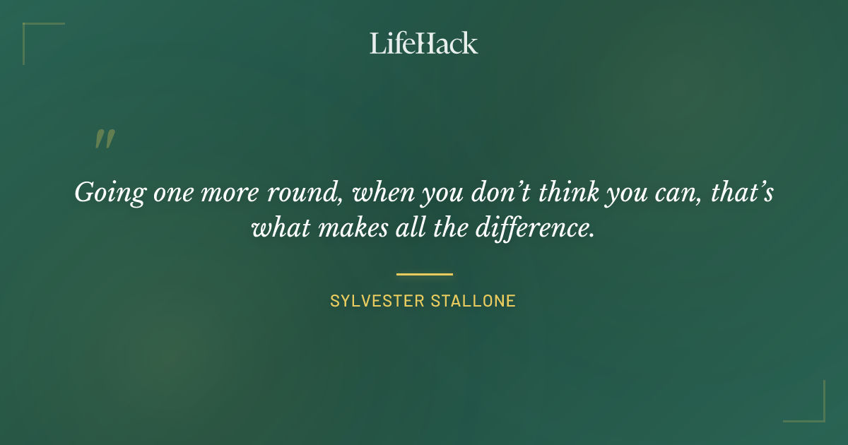 Quote by Sylvester Stallone