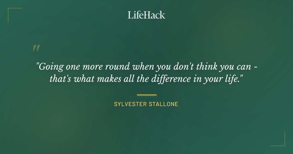 Quote by Sylvester Stallone