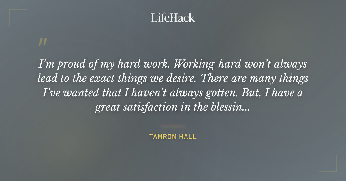 Quote by Tamron Hall