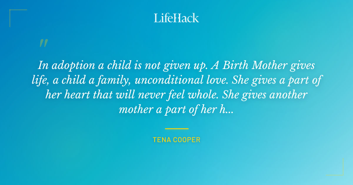 Quote by Tena Cooper
