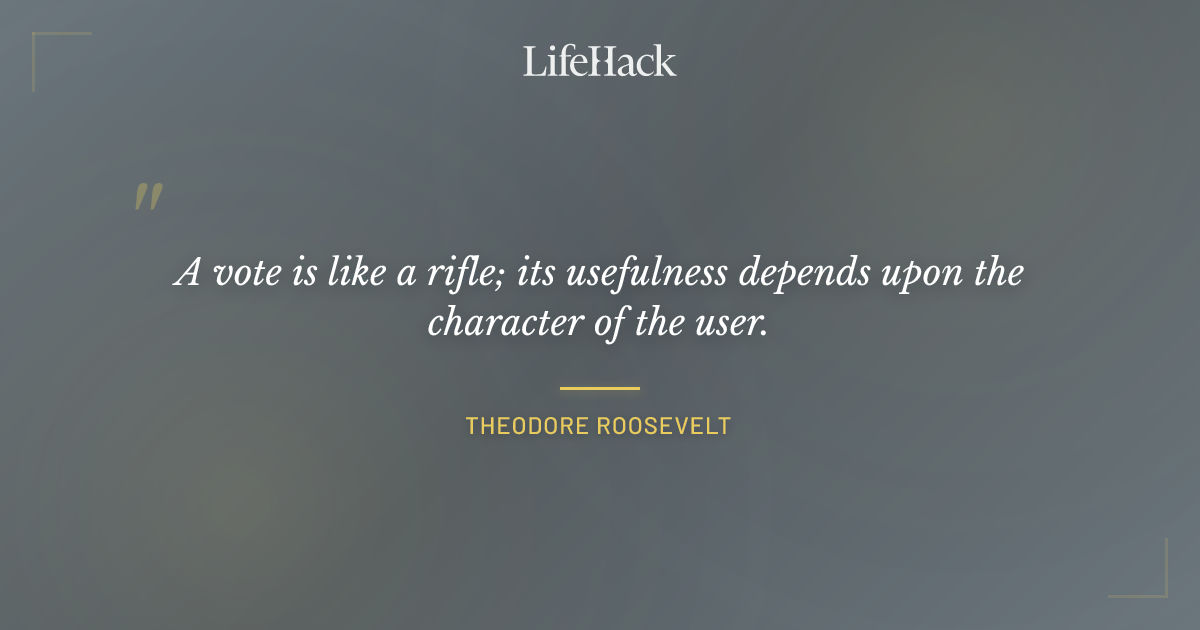 Quote by Theodore Roosevelt