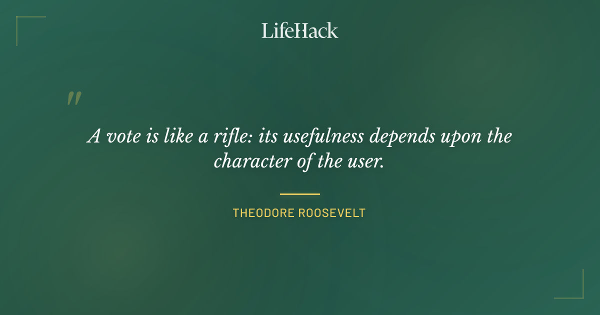 Quote by Theodore Roosevelt