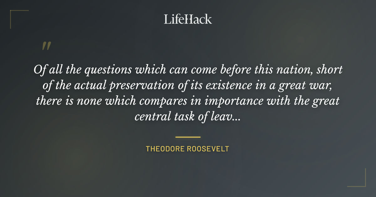 Quote by Theodore Roosevelt