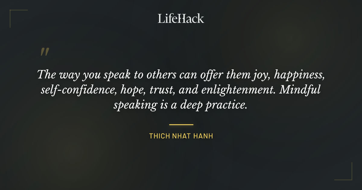 Quote by Thich Nhat Hanh