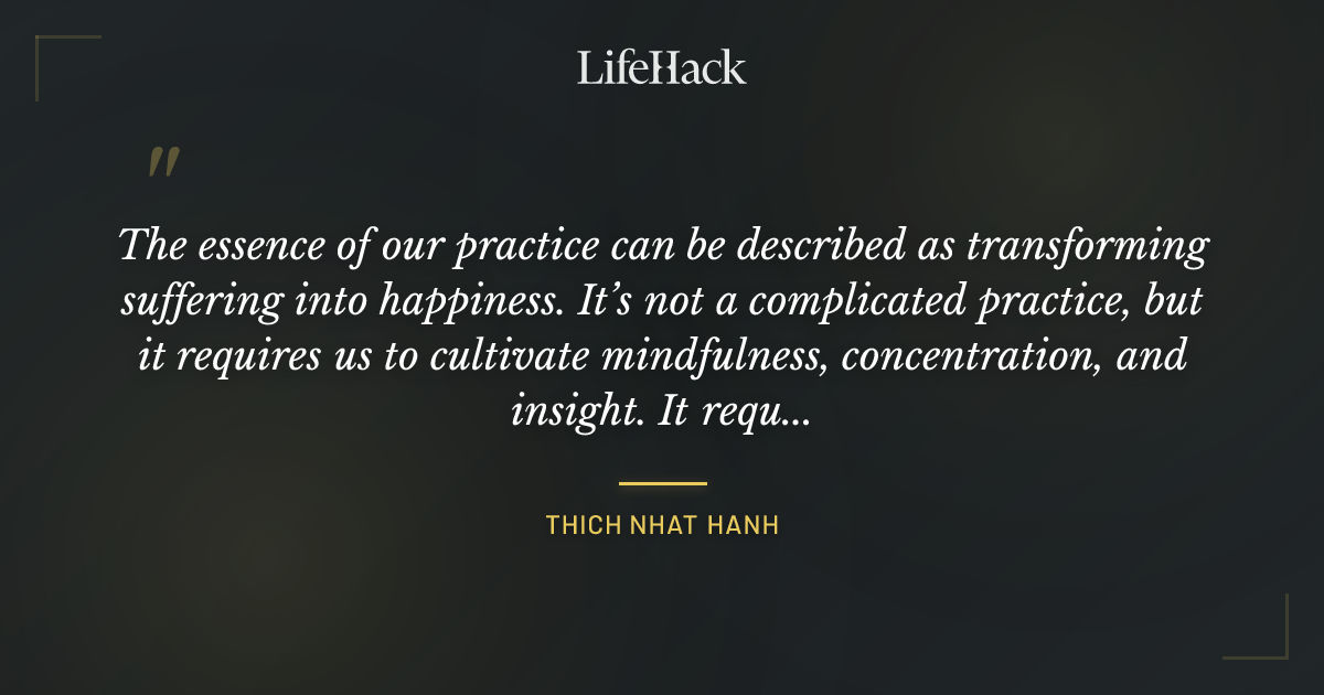 Quote by Thich Nhat Hanh