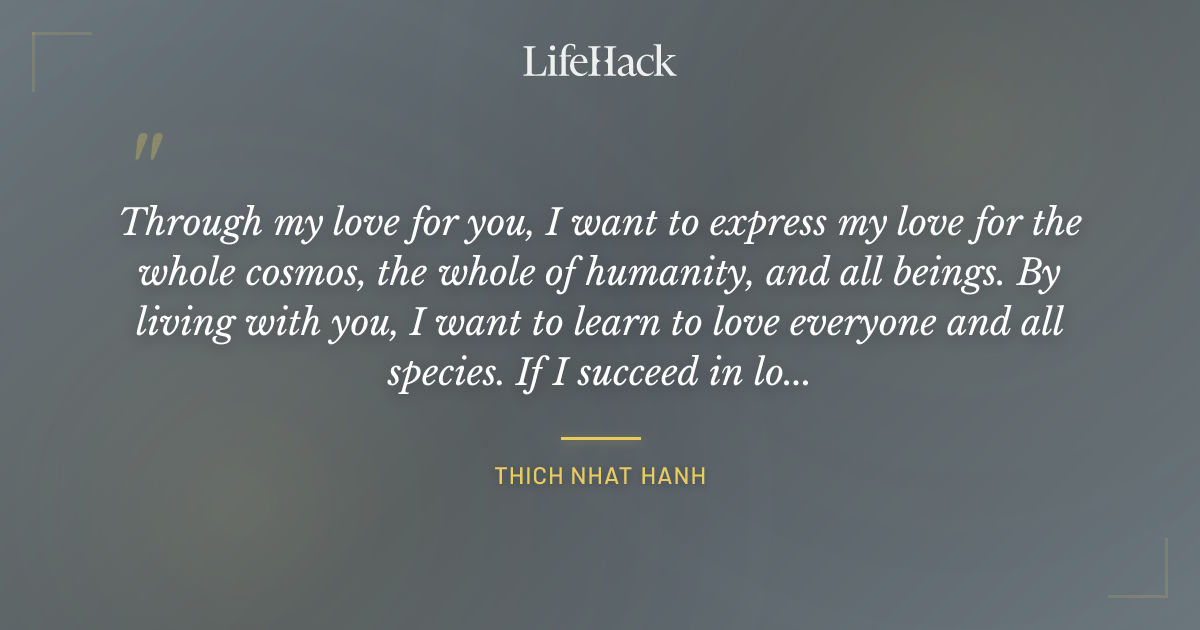 Quote by Thich Nhat Hanh