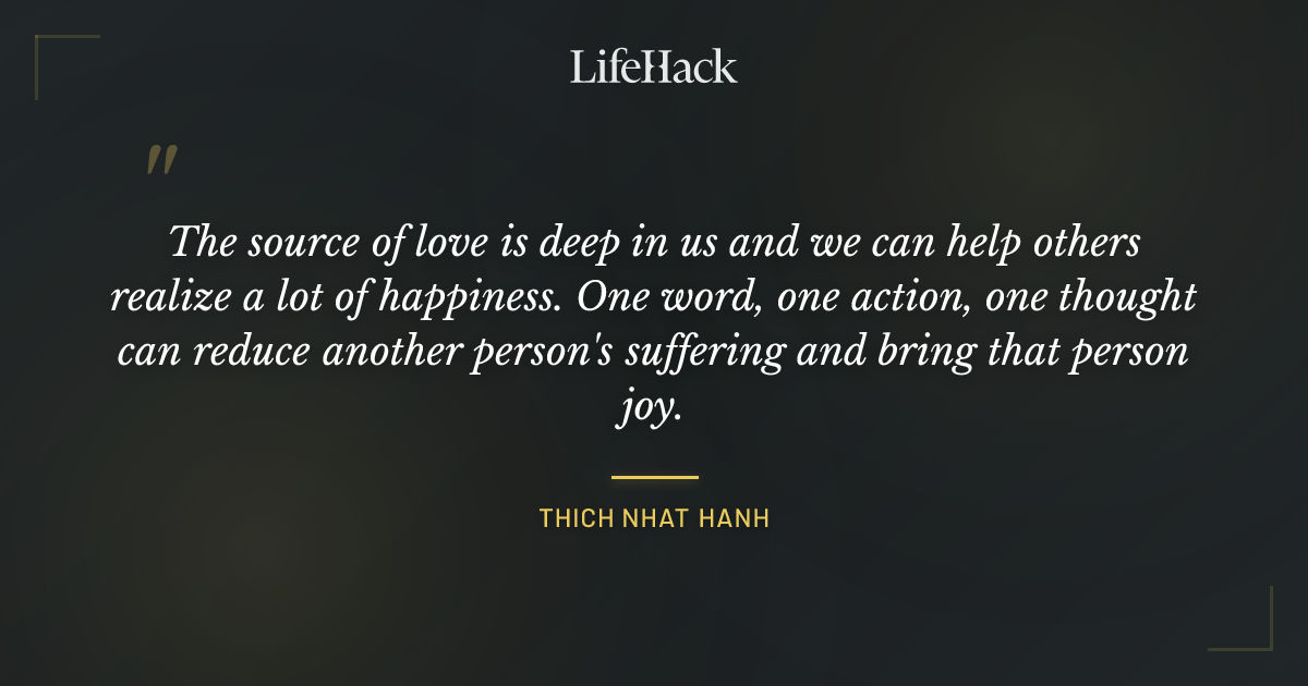Quote by Thich Nhat Hanh