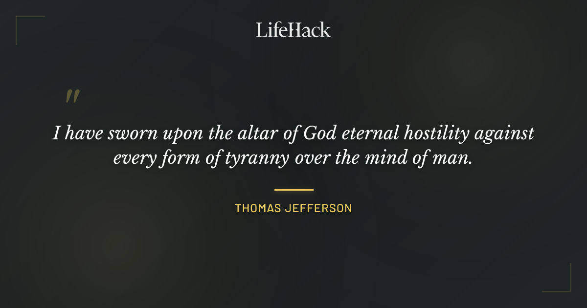 Quote by Thomas Jefferson