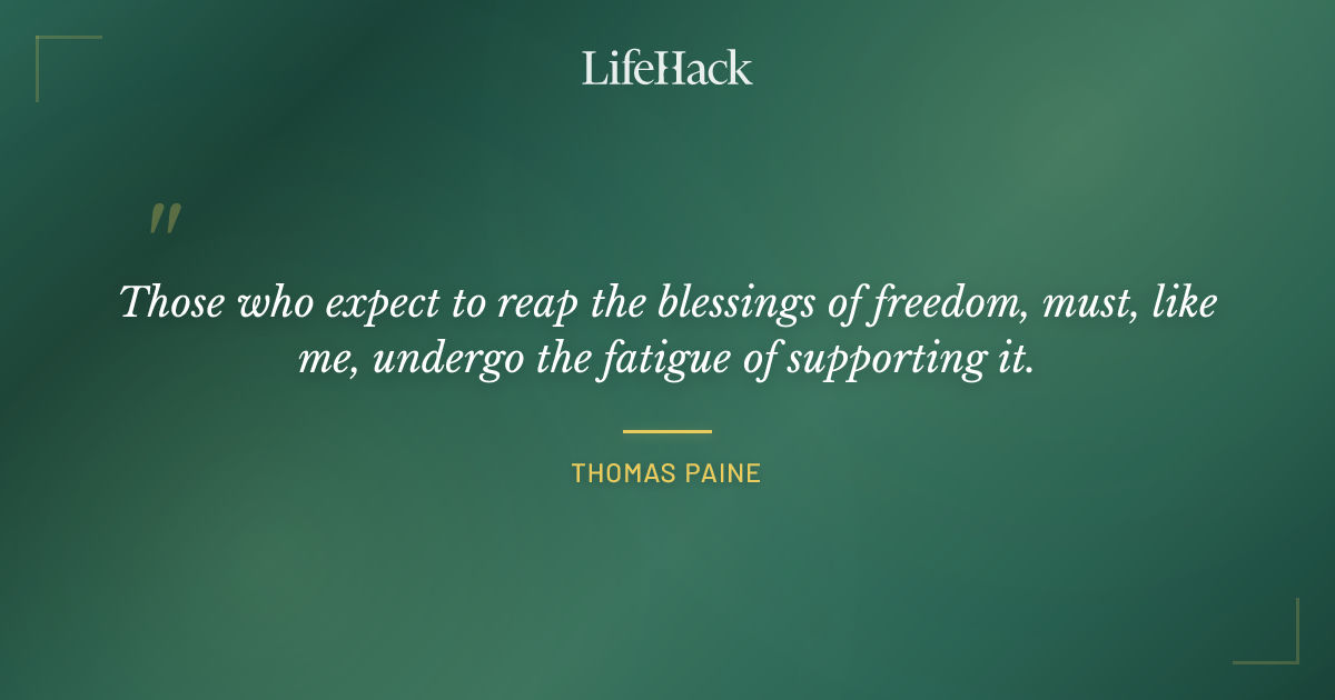Quote by Thomas Paine