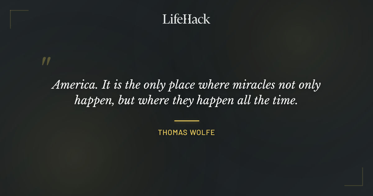 Quote by Thomas Wolfe
