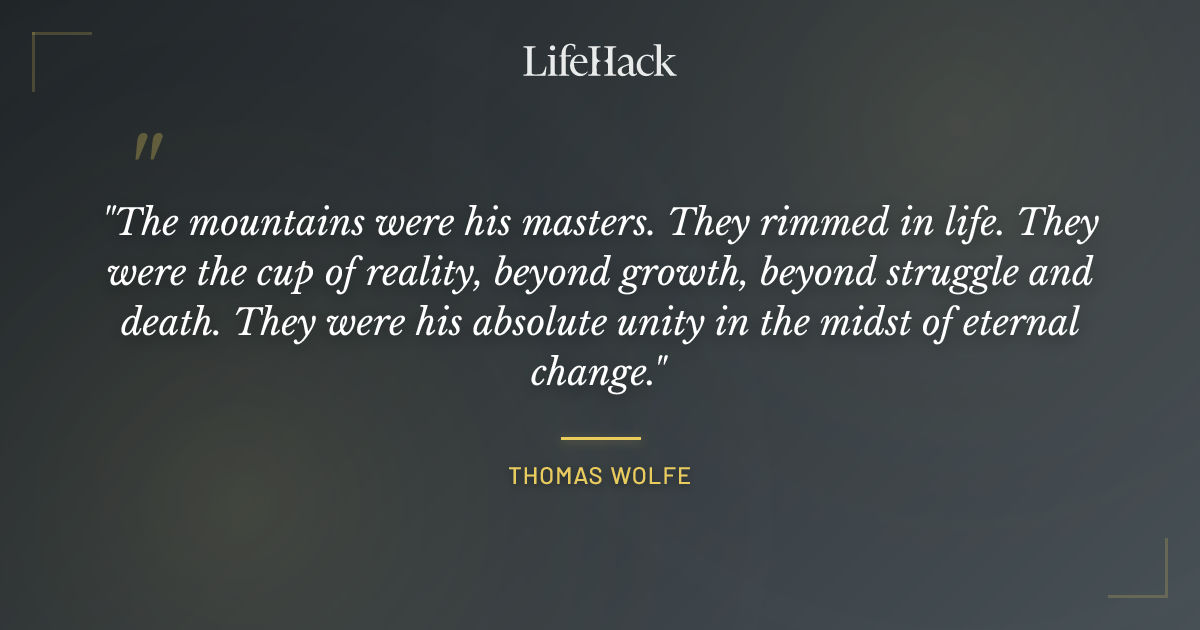 Quote by Thomas Wolfe