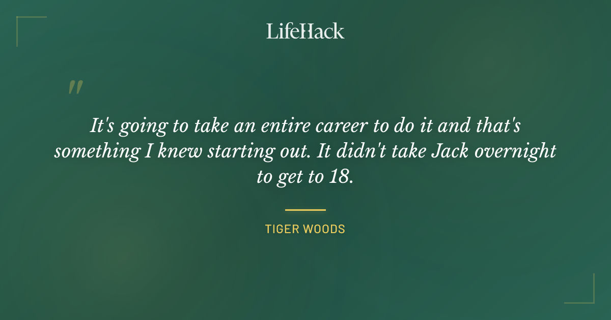 Quote by Tiger Woods